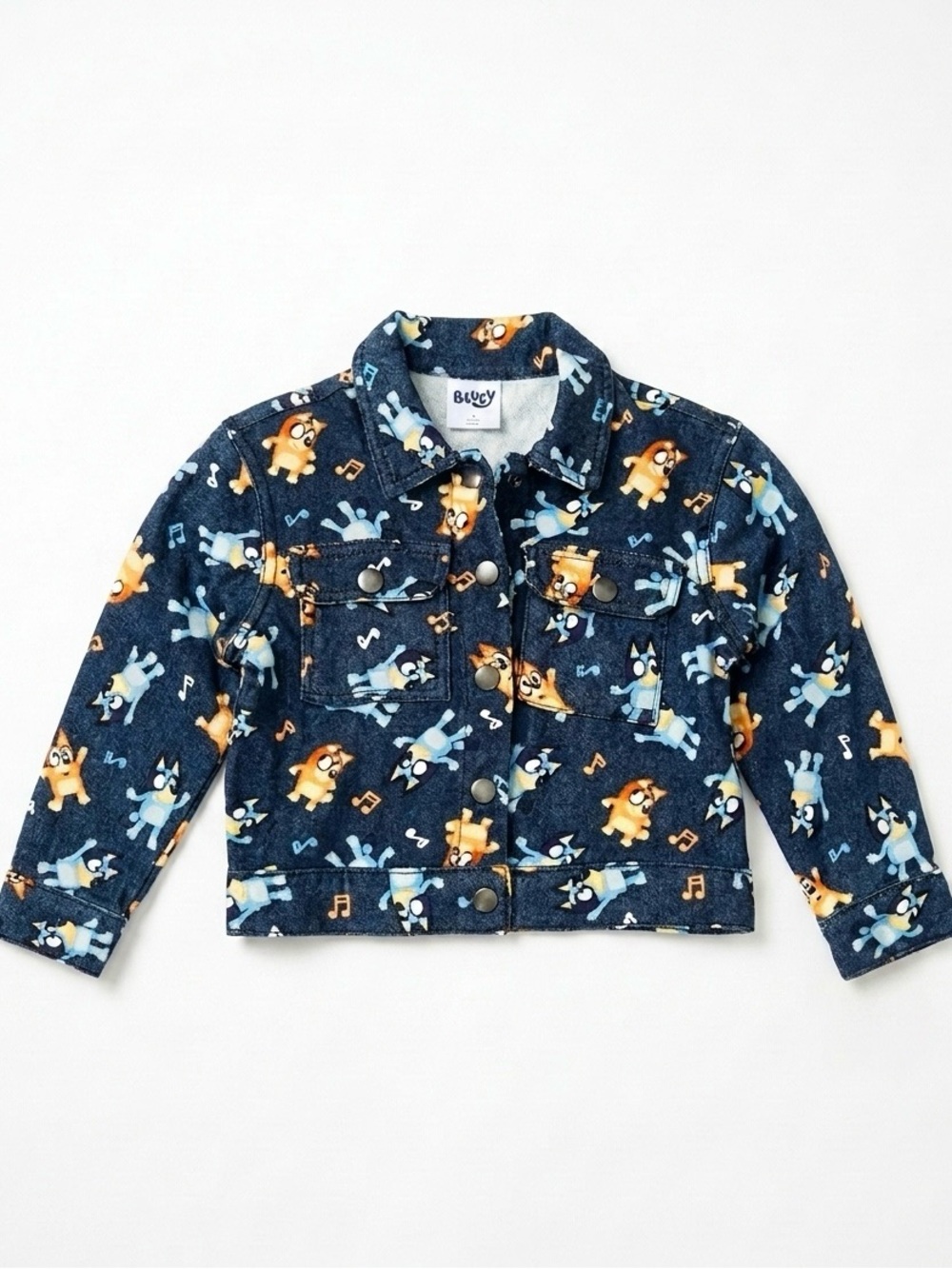 Bluey & Bingo Allover Print Denim Jacket
